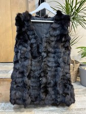 Natural Black Fox Fur Gilet