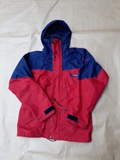 Vintage Berghaus Waterproof Hooded  Jacket Size Small Red & Blue 
