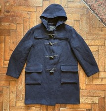 Vintage 1970s Navy Blue Gloverall Duffle Coat Made In England 44”