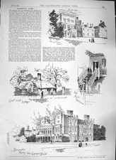 Original Old Antique Print