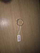 Jewlr Birthstone Love Knot 925 Sterling Silver Ringn & Necklace