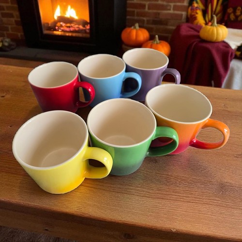 Set colour ombre mugs - 6,