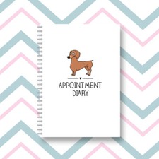 2026 Appointment Diary, Day per Page Dog Grooming Dog Walker Diary Design 81