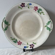 Vintage SolianWare SOHO Pottery Ltd CobridgeGreen Tab Handled Cake Serving Plate