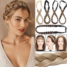 BRAIDED Hair Plait Thick Chunky Headband French Fake Twist Braid Band Extension