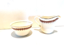 Portland Pottery Cobridge Staffordshire Vintage Sugar Bowl & Milk / Cream Jug 