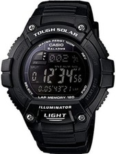 Casio Illuminator Tough Solar Power Alarm Digital Sports Men's Watch W-S220