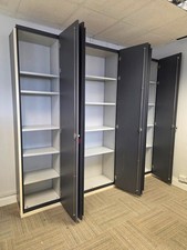 Used Storage Tall Cupboard Lockable 6 Door Office Cupboard Adjustable Shelves