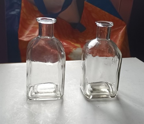 Vintage clear glass - vintage, 2x