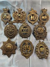 Job Lot Military British Glengarry badges various regiments of foot w/fixings