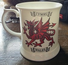 Dandy Lines Bone China Mug. Welsh Dragon Design. Preloved, Exellent Condition.