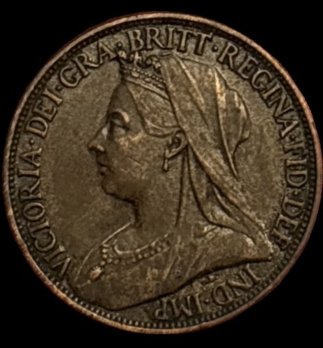 1899 queen victoria farthing - queen,