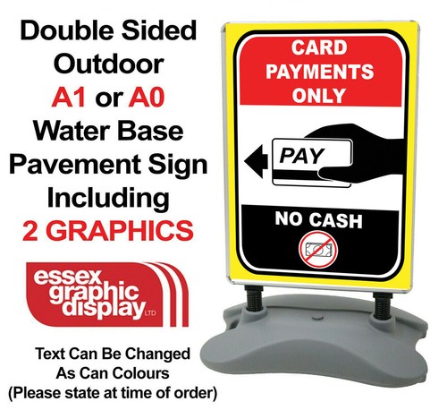 Card only cash sign - card,