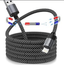Magnetic USB C to Lightning Cable 1M MFi Certified 30W Fast Charging Braided