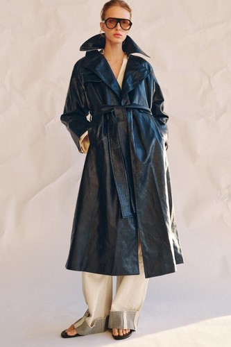 Zara navy faux - faux, leather