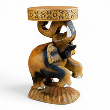 Wooden Side Table Elephant