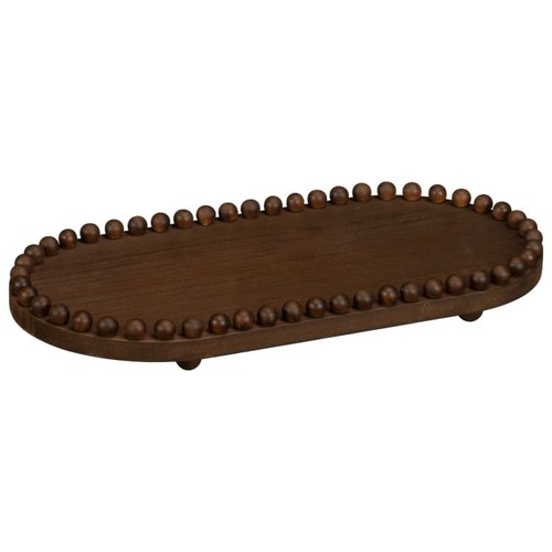 New bobble wooden oval tray - bobble,