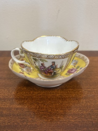 Early meissen cup and saucer - cup,