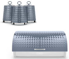 Tower Solitaire Grey Bread Bin