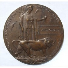 WW1 Death Penny Plaque JAMES