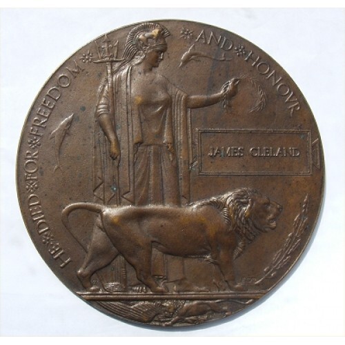 Ww1 death penny plaque - death,