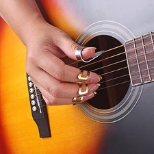  4pcs Stainless Steel Thumb and Finger Guitar Picks for Guitar Playing