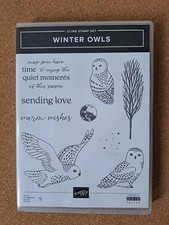 STAMPIN' UP! cling stamp set WINTER OWLS Set of 9 Stamps