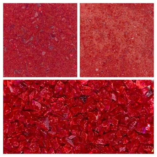 Crushed opal ruby red - crushed,