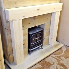 PINE CHUNKY FIRE SURROUND made