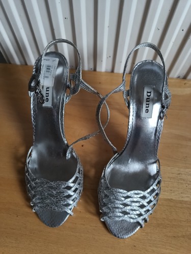 Silver sandals from dune - silver, uk8