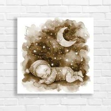 Sleeping Baby In Starry Night