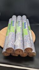 Vintage 1970s Wallpaper X 7 Rolls Sealed Purple Flowers - Melody Mills - 96301