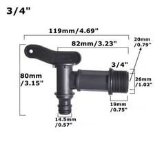 FRESH WASTE WATER TANK DRAIN TAP FOR MOTORHOME CARAVAN BOAT CAMPER VAN CARAVAN