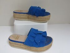 Size 5 KANNA Royal Blue Espadrilles- Slip On - Platform/Wedge Heel- VGC