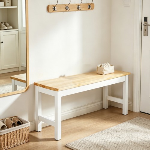 90cm pine wooden bench - pine,