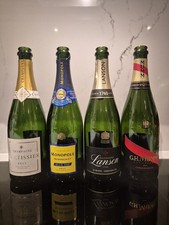 Empty champagne bottles - empty,