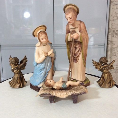 Vintage plastic nativity scene - vintage,