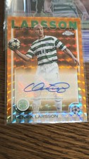 Henrik Larsson Auto /25 Topps Chrome Breakers Delight Celtic Champions League