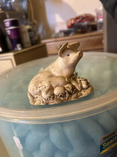 Pottery Pig Figurine