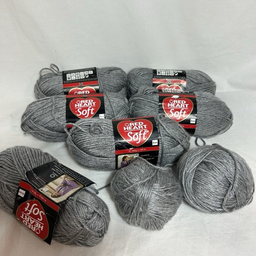 Red heart soft grey color - color, wool
