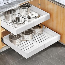 Kitstorack Pull Out Cabinet Organiser Expandable Drawer Shelf Kitchen Cupboard