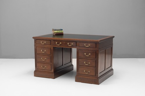 Mahogany pedestal desk - mahogany,