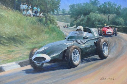 Vanwall stirling moss 1950s - vanwall,