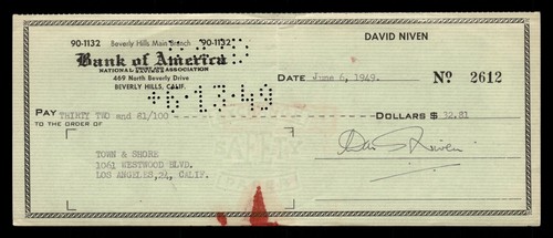 David niven signed - david, bank