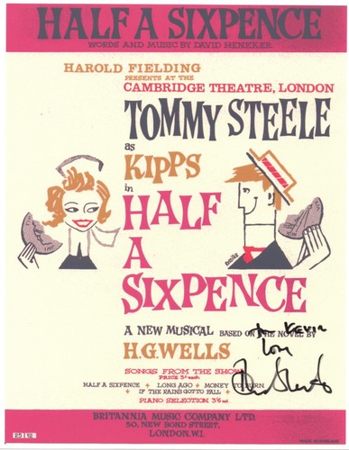 Tommy steele signed 10x8 photo - steele,