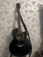 Gear4music San Francisco Semi-Acoustic Guitar Black