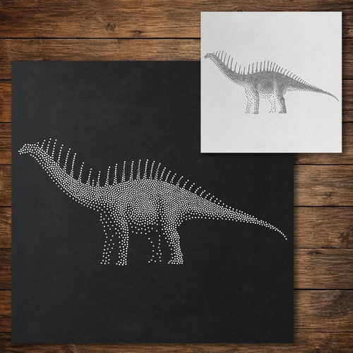 Amargasaurus dinosaur stipple - dinosaur,