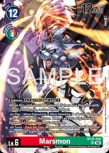 Bt25 020 marsmon super rare - :,