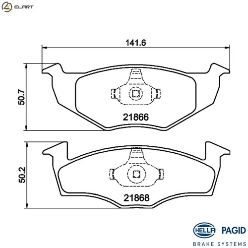 Brake pad set disc - set,