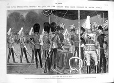 Original Old Antique Print